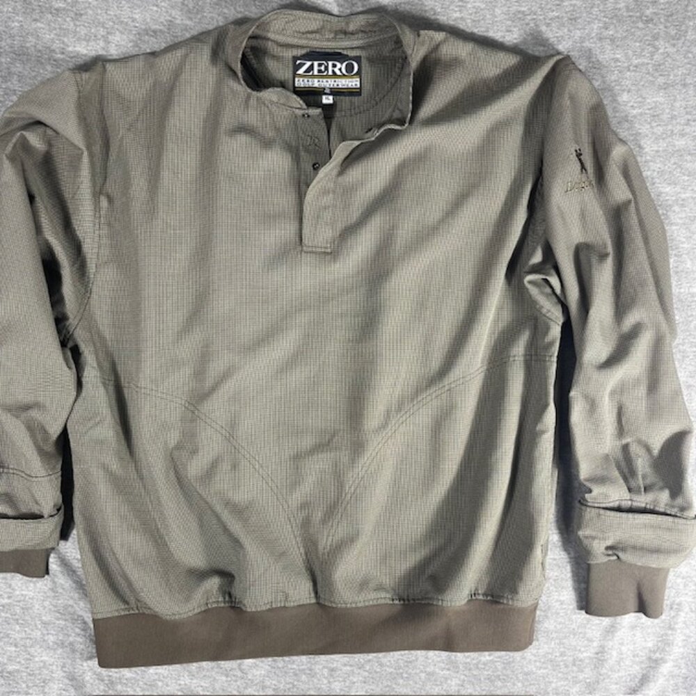 Zero Restriction ZR Golf Outerwear XL Brown 1/4 Snap Pullover Windbreaker Jacket